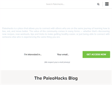 Tablet Screenshot of paleohacks.com